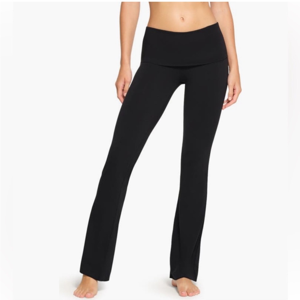 NWT Skims foldover soft lounge pants size small black